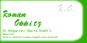 roman oppitz business card